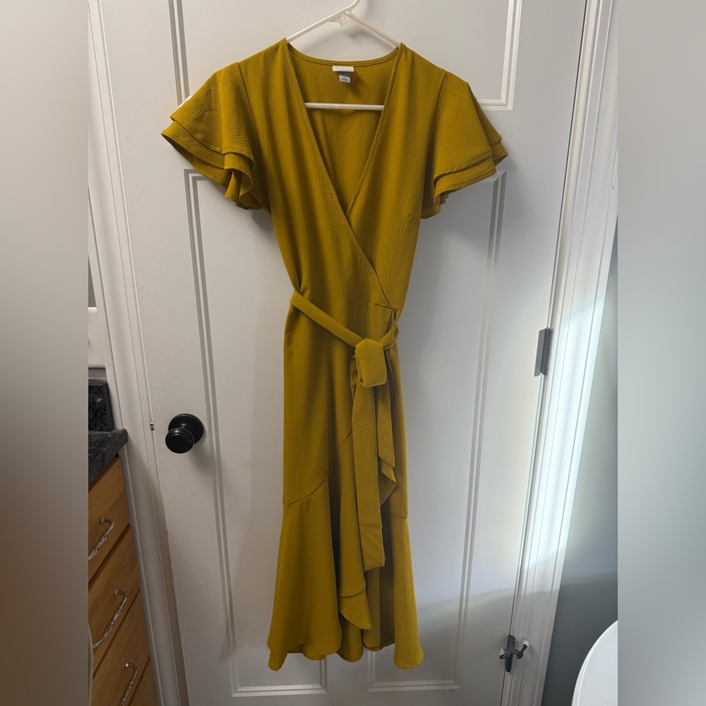 A new day Mustard Wrap Dress